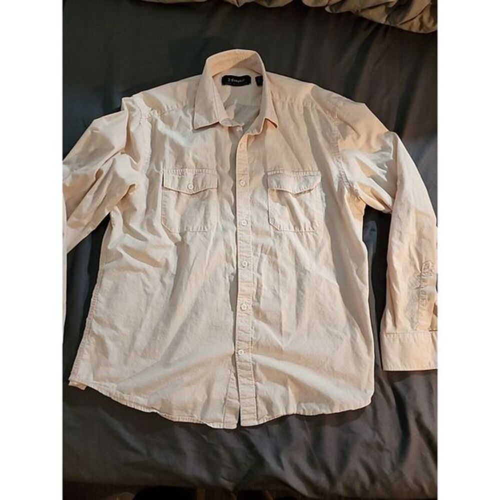 James Campbell Mens Button‎ Down Shirt  Pink Size XL
